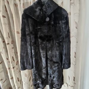 Elegant Black Fur Coat